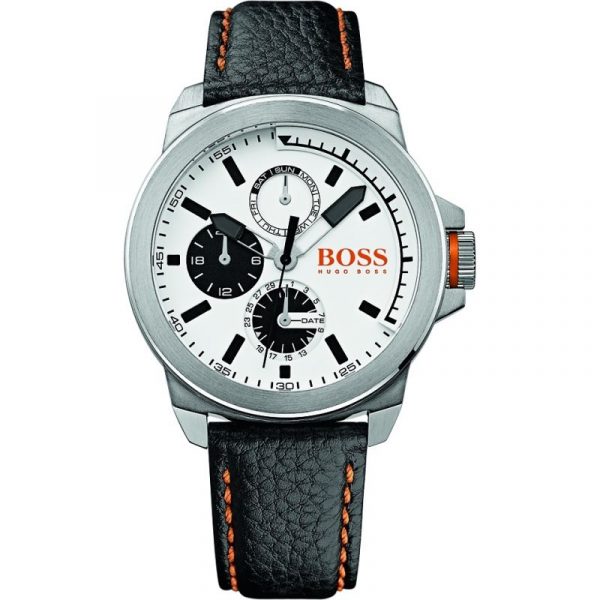 Hugo Boss Orange New Quartz Movement White Dial Men's Watch - Rudimental Luxury